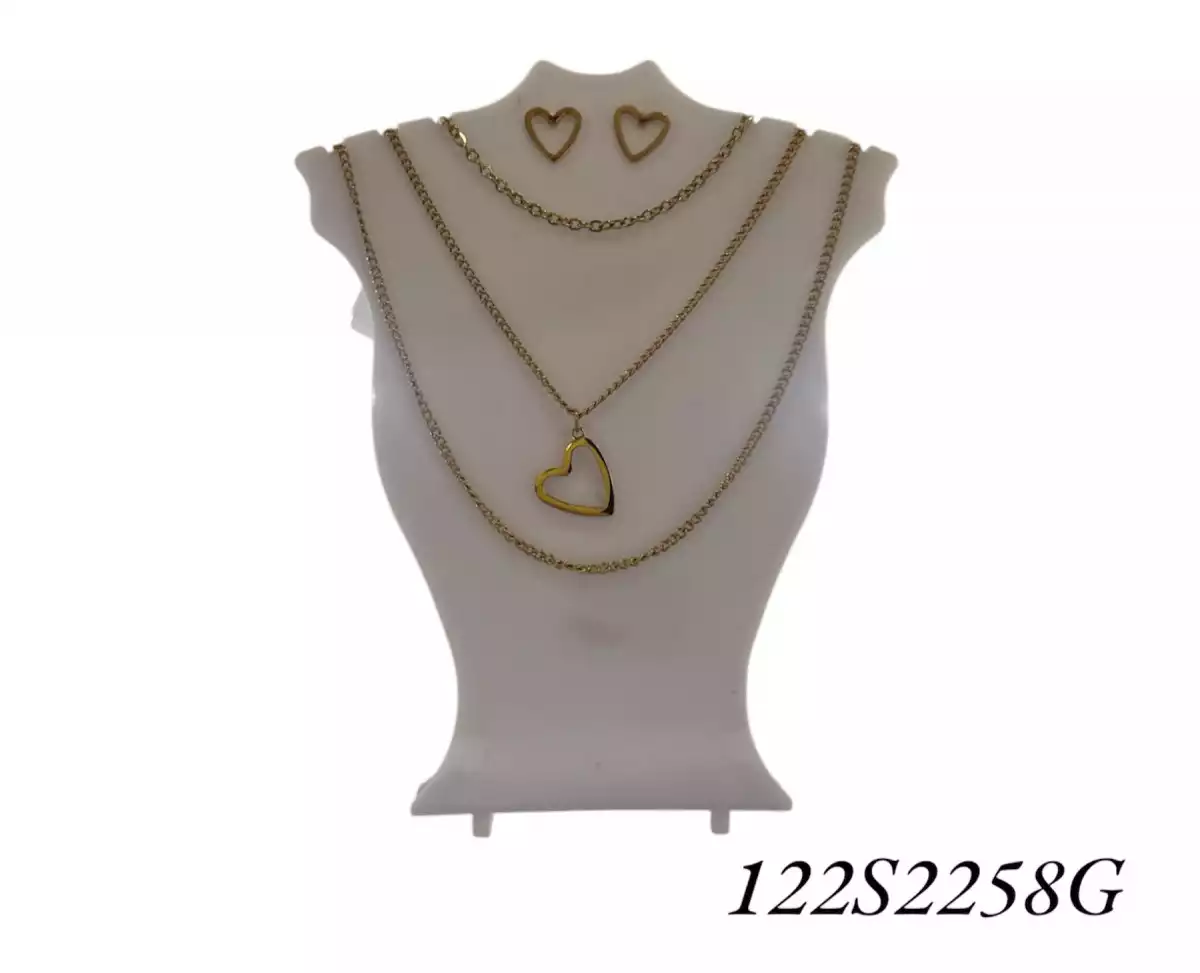 SET COLLAR STAINLESS STEEL GOLD 122S2258G