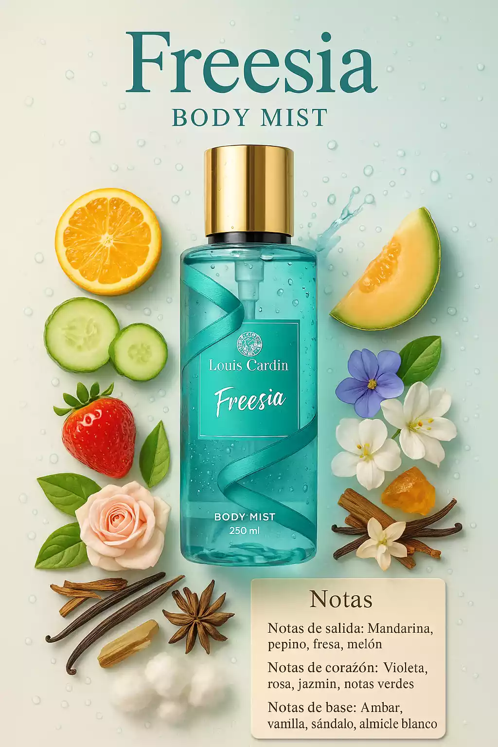 Louis Cardin Freesia Body Mist 250ml