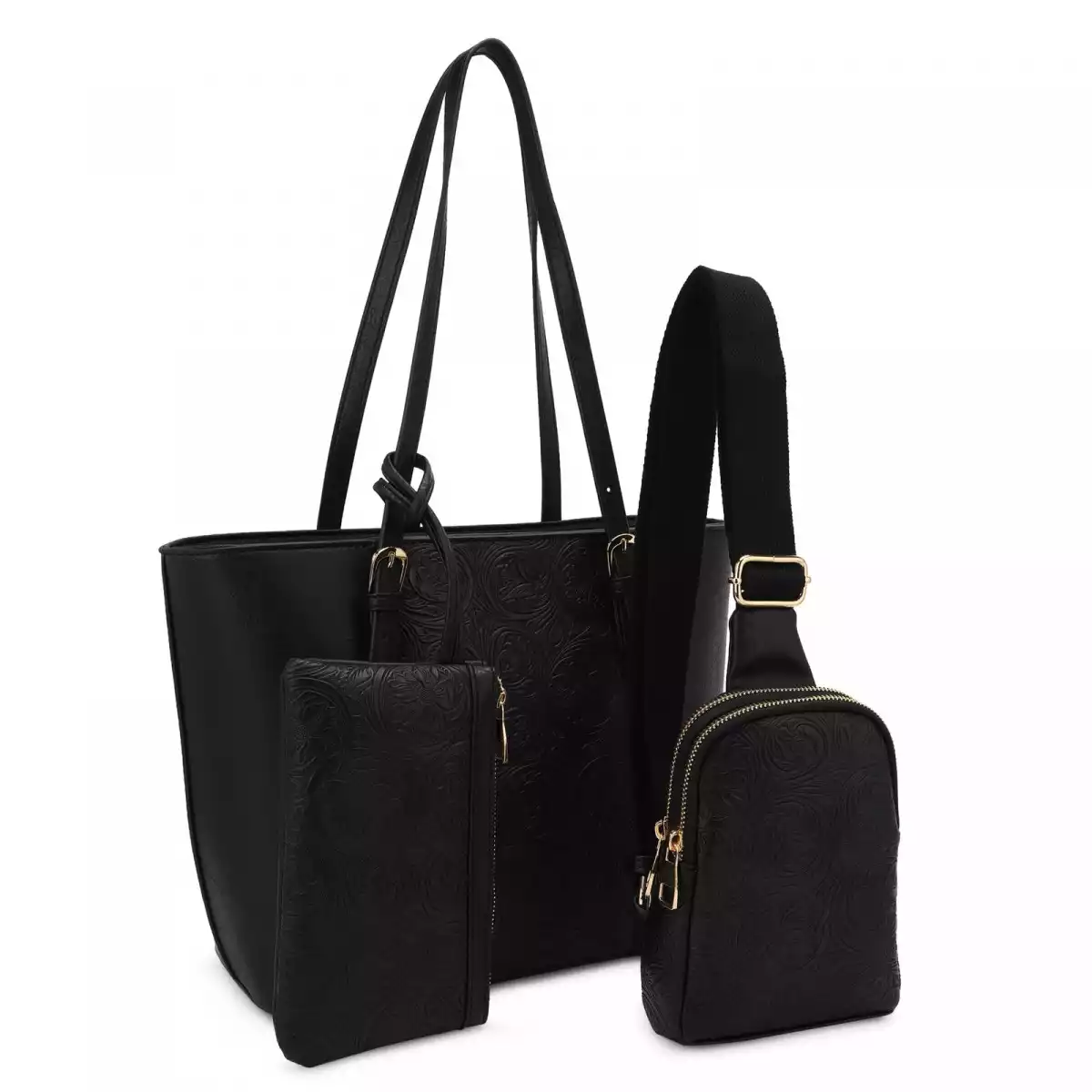 CARTERA FASHION SET 3 PCS 31132 BLACK