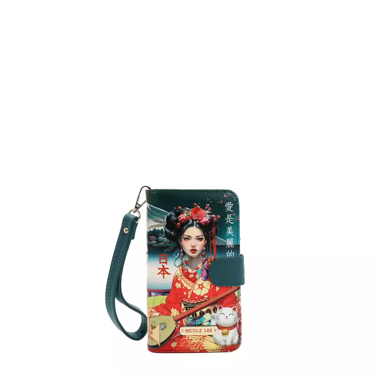 WALLET NICOLE LEE PHONE CASE AND WALLET WRISTLET 6617 AKIKO LA BELLEZA