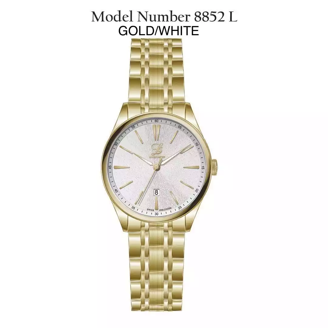 Louis Cardin Watch Model 8852 GOLD/WHITE Female