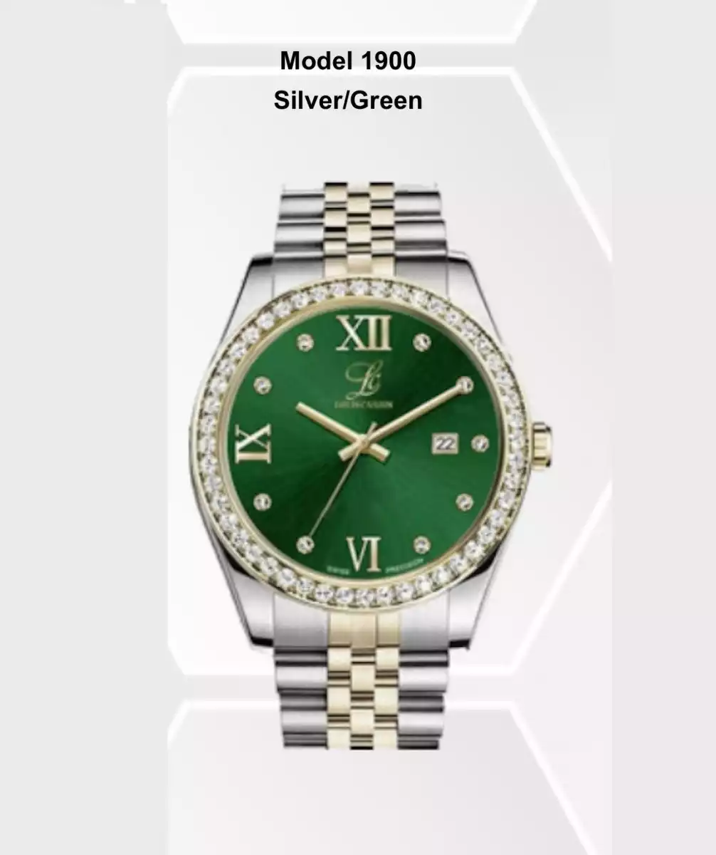 Louis Cardin Watch Model 1900 SILVER/GREEN Male
