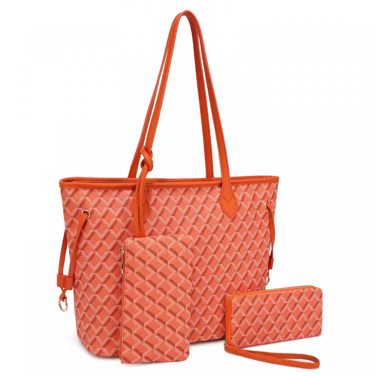 CARTERA FASHION 3 PCS SET 31450A ORANGE