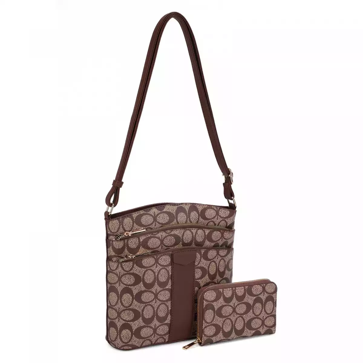 CARTERA VIAJERA FASHION SET 2405L TAUPE/ BROWN