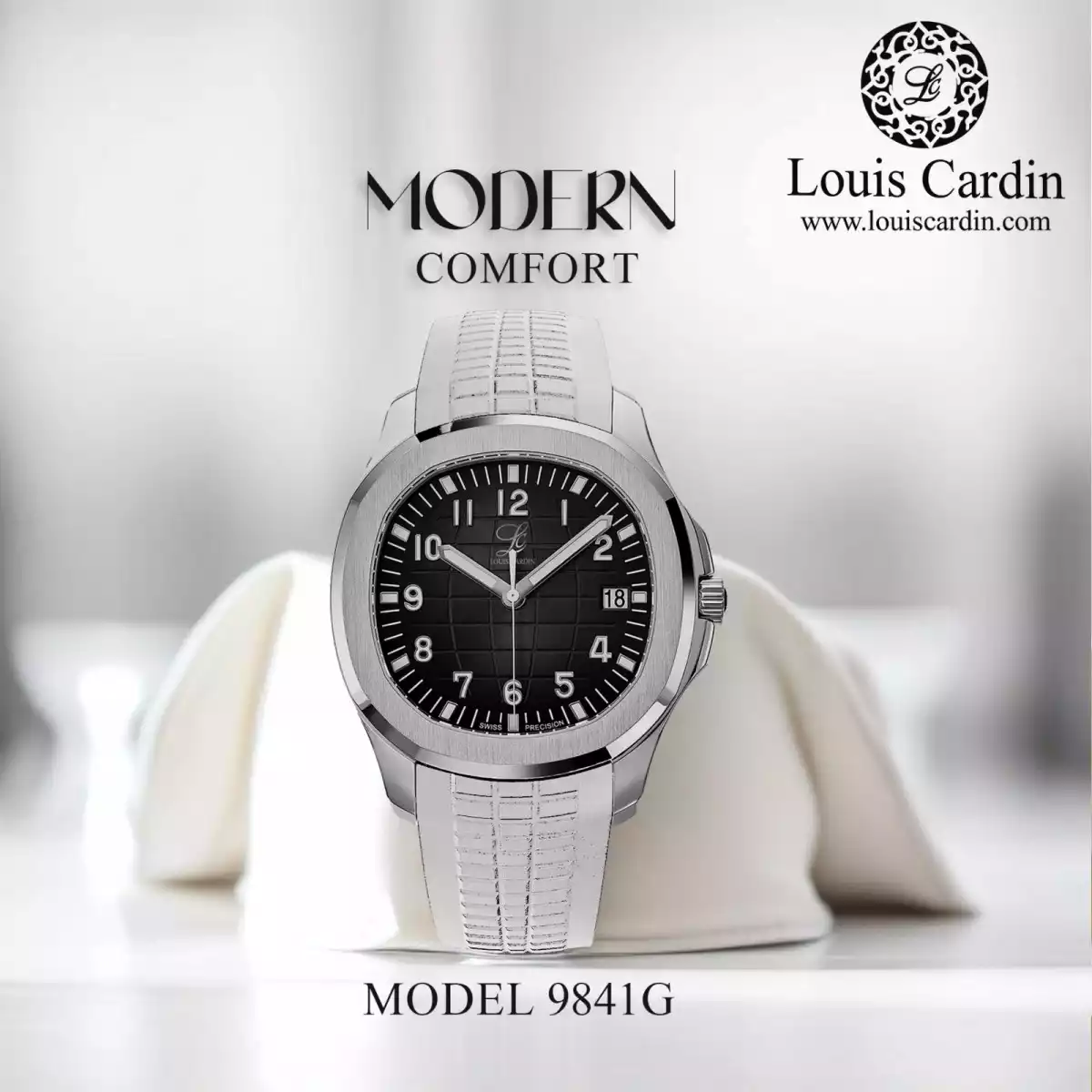 Louis Cardin Watch Model 1841 WHITE/BK
