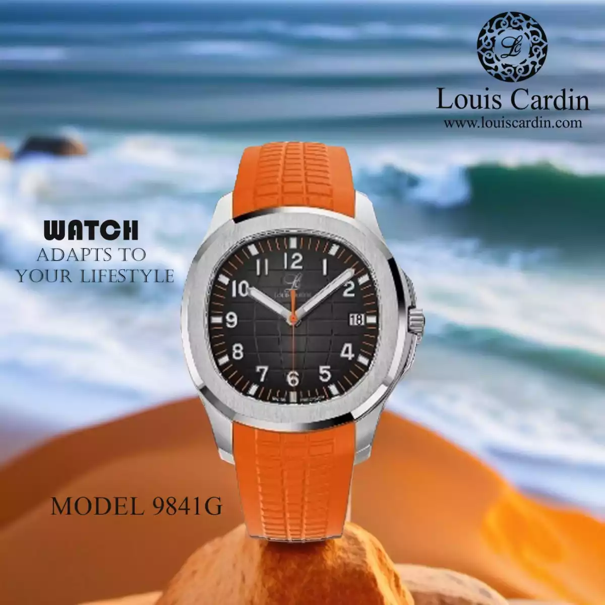 Louis Cardin Watch Model 1841 ORANGE