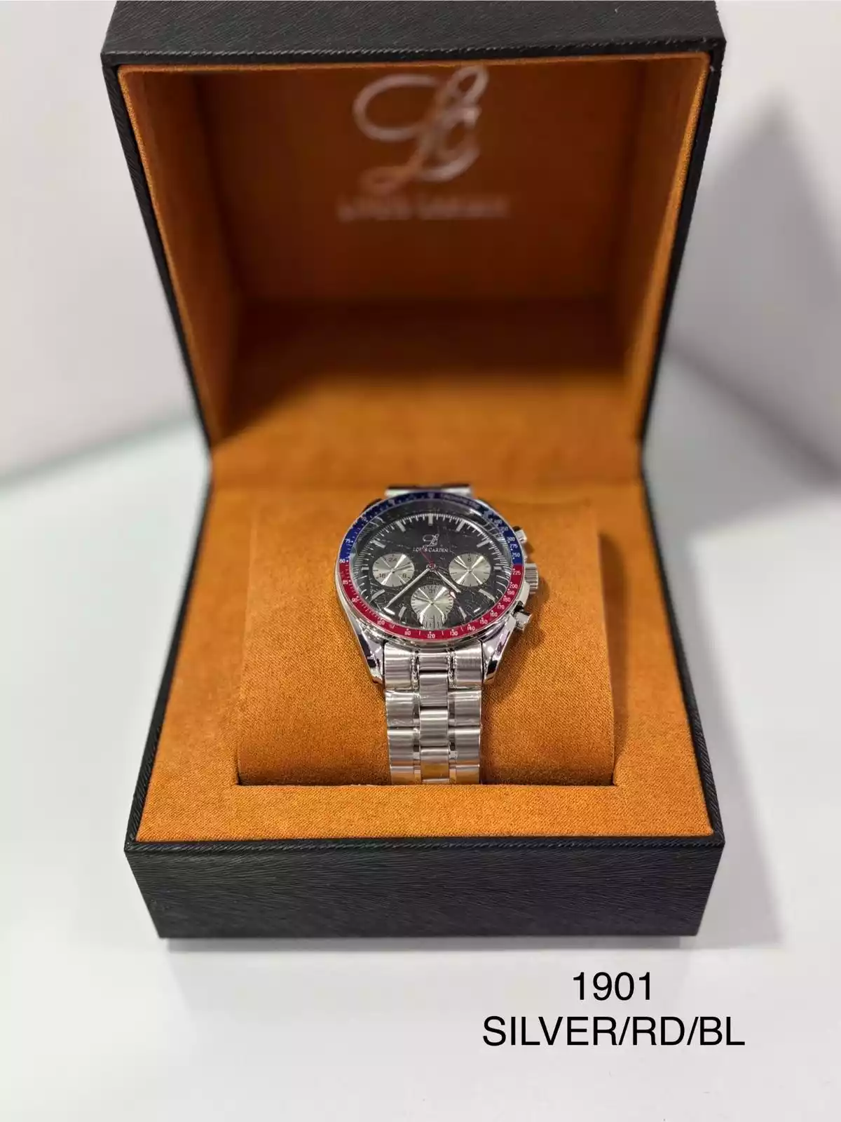 Louis Cardin Watch Model 1901 SILVER/RD/LBL