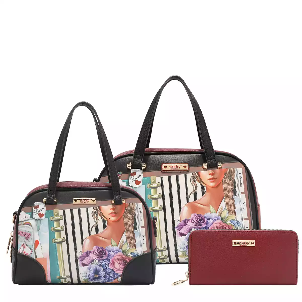 NIKKY 3PC HANDBAG SET NK13045 NOSTALGIA