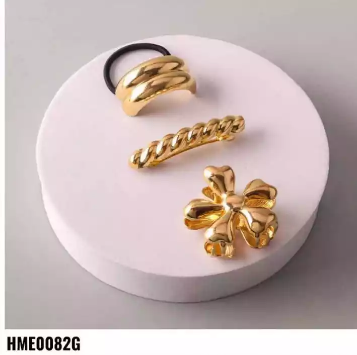 ACCESORIOS PARA EL CABELLO 3 PCS HME0082 GOLD