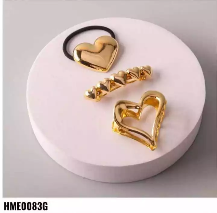 ACCESORIOS PARA EL CABELLO 3 PCS HME0083 GOLD