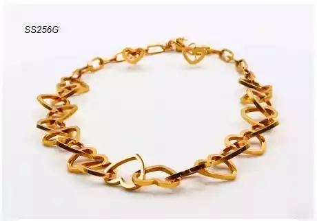 SET COLLAR STAINLESS STEEL GOLD SS256G