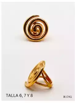RING STAINLESS STEEL GOLD R125G