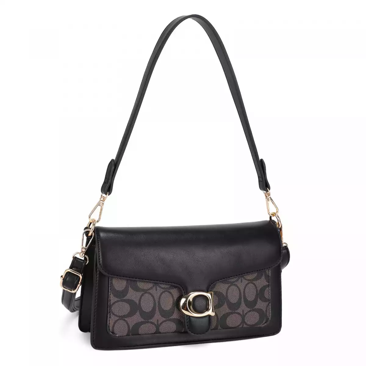 CARTERA FASHION CROSSBODY 20723 BLACK / COFFEE