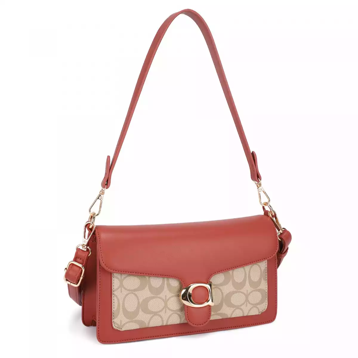 CARTERA FASHION CROSSBODY 20723 BRICK/ TAUPE