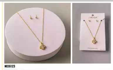 SET STAINLESS STEEL GOLD 6123
