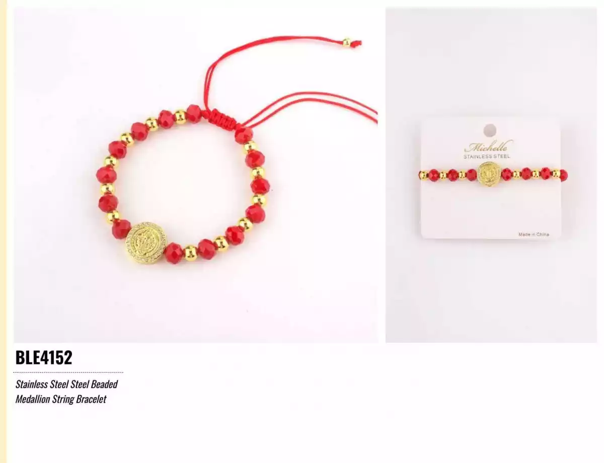 BRAZALETE STAINLESS STEEL RED /GOLD 4152