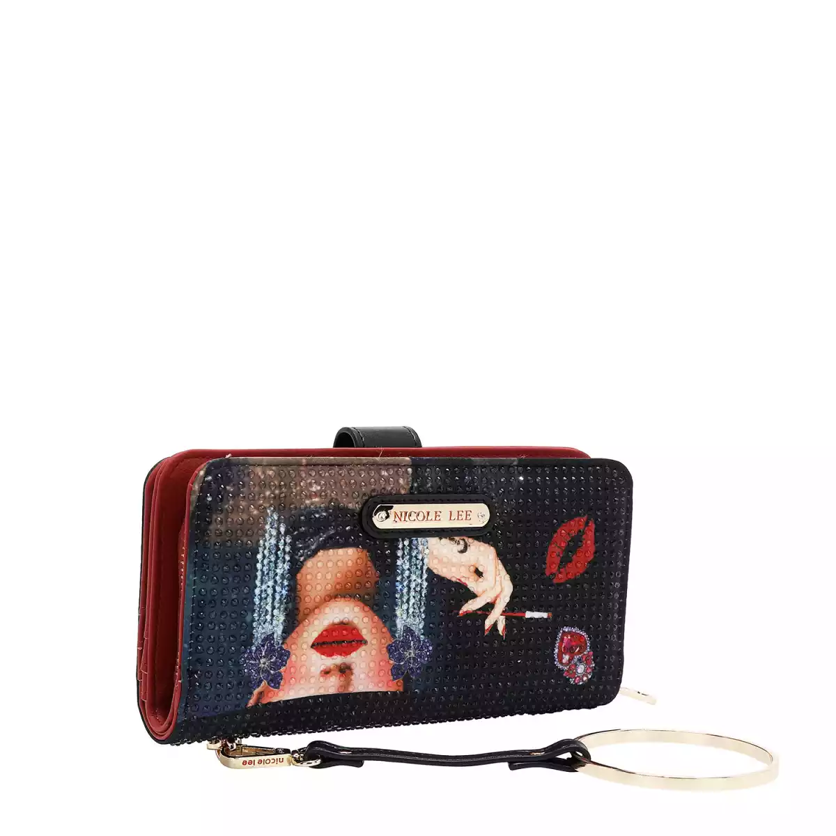 WALLET NICOLE LEE BIFOLD WALLET WRISTLET PRT6700 SAMANTHA LA BELLEZA