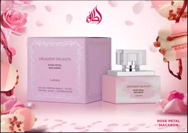 LATTAFA DECADENT DELIGHTS MACARON ROSE PETAL 1.7 oz EDP WOMAN