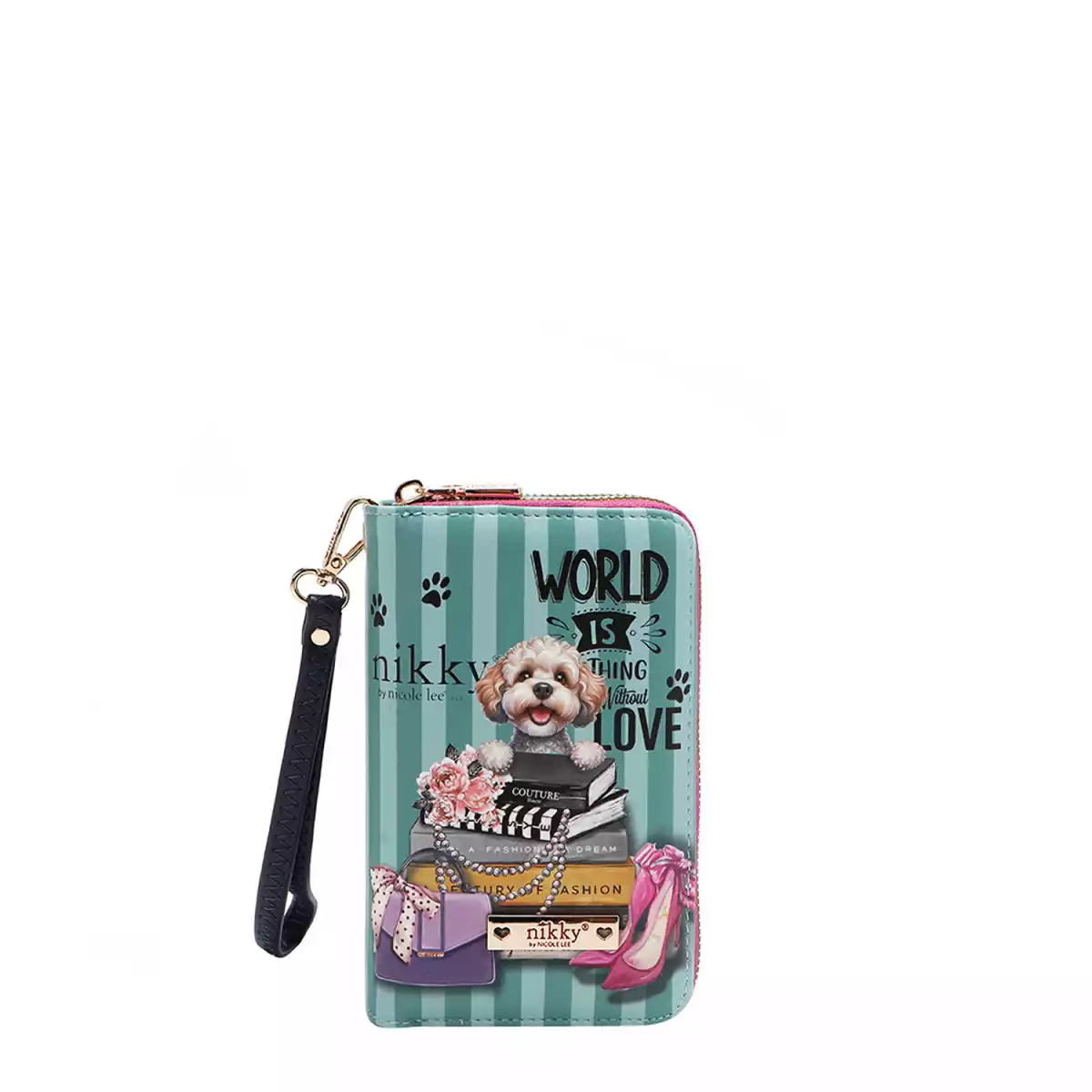 NIKKY MEDIUM DOUBLE ZIPPER WALLET NK24003 MEANT TO LOVE YOU