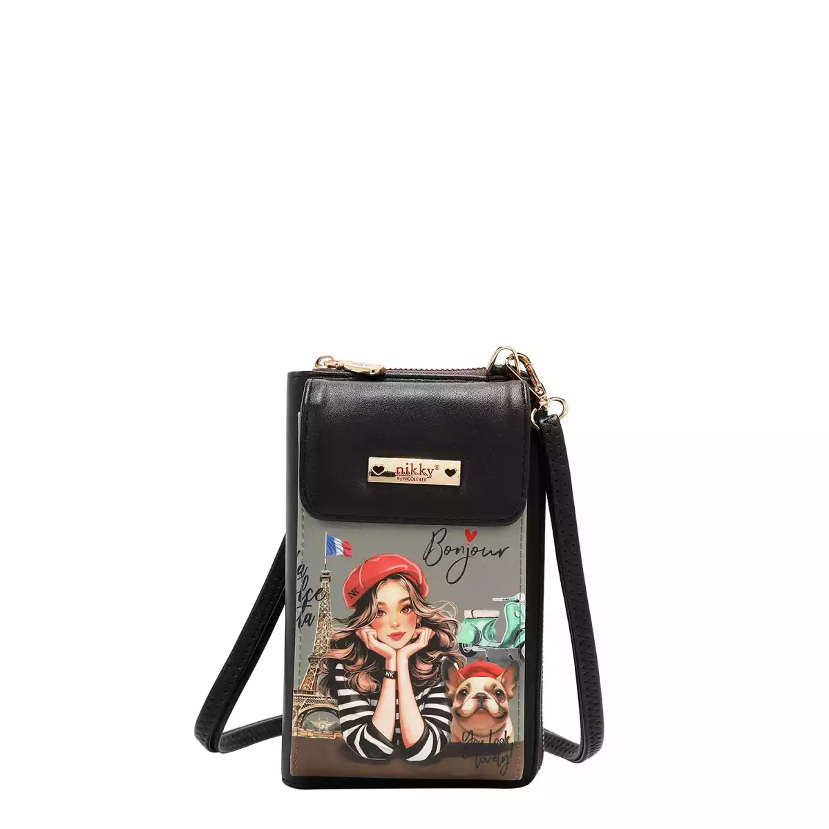 NIKKY PHONE/WALLET CROSSBODY BAG NK24002 EIFFEL DREAMS