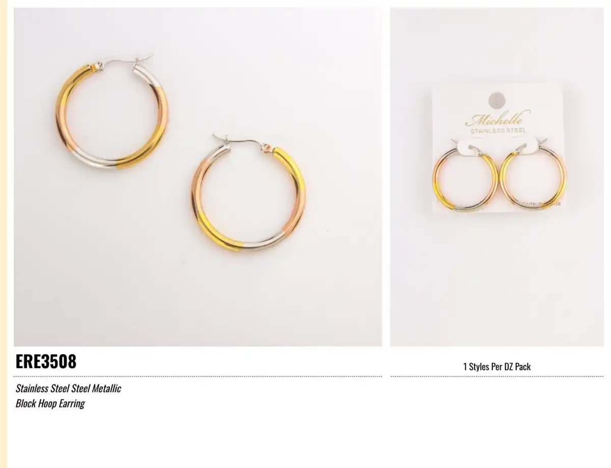 EARRING STAINLESS STEEL 3T ERE3508