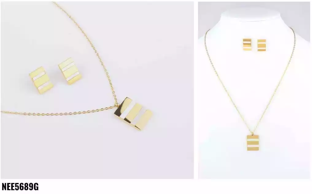 NECKLACE STAINLESS STEEL GOLD NEE5689