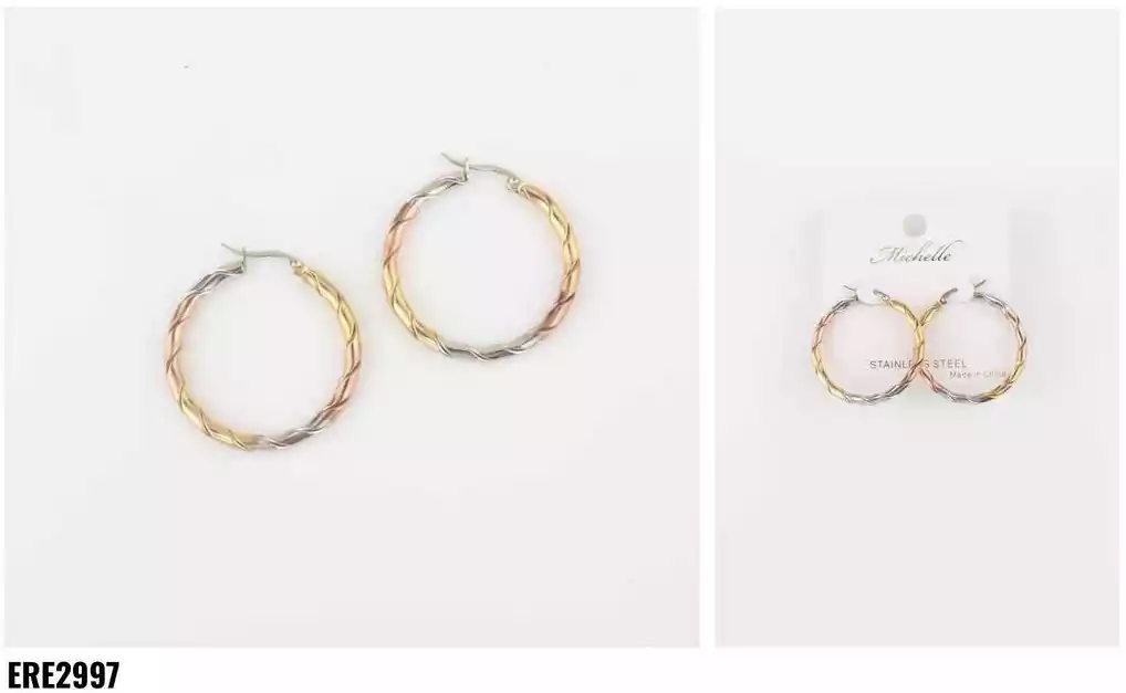 EARRING STAINLESS STEEL GOLD 2997-2T