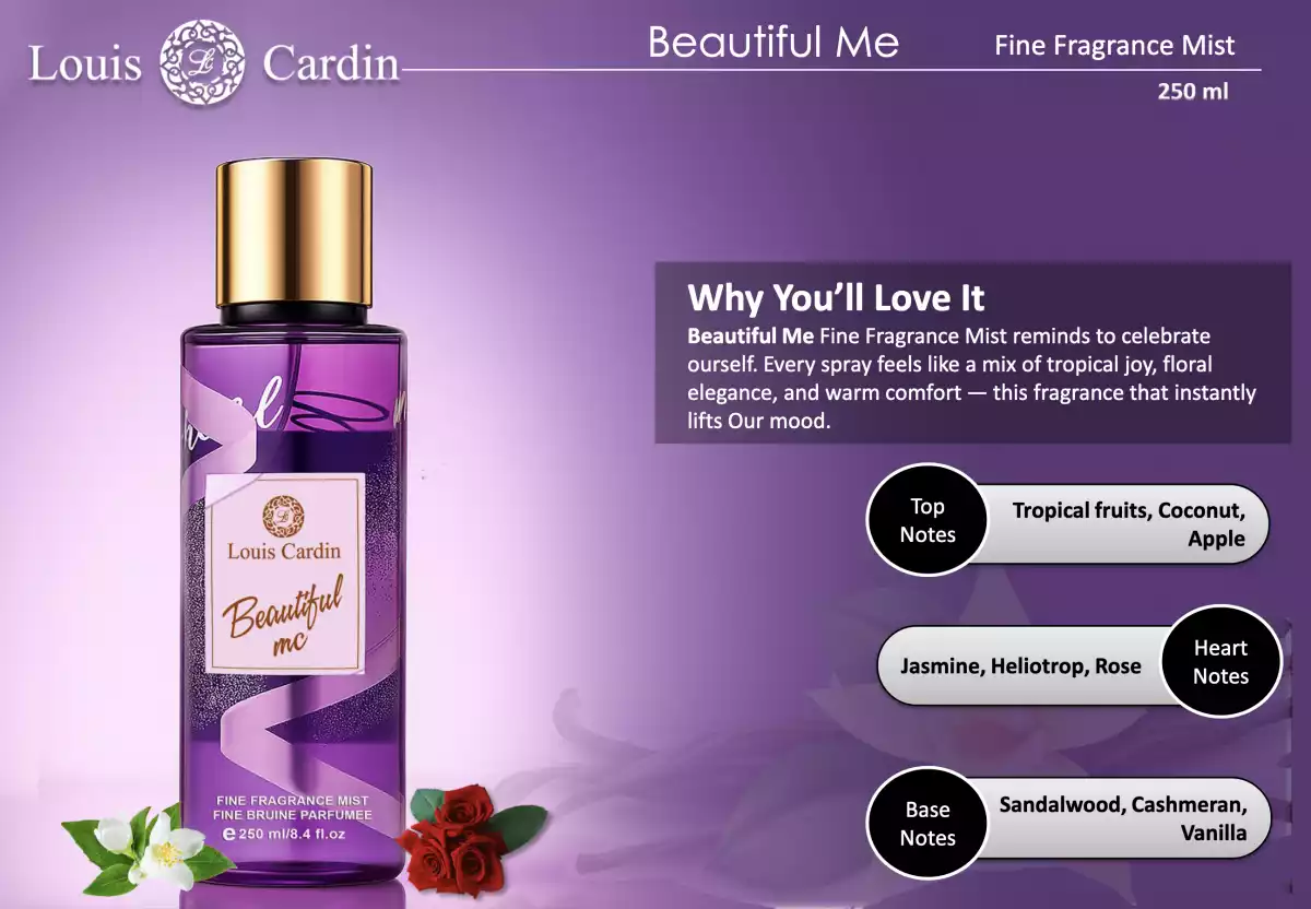 Louis Cardin Beautiful Me Fine Fragrance Body Mist 250ml