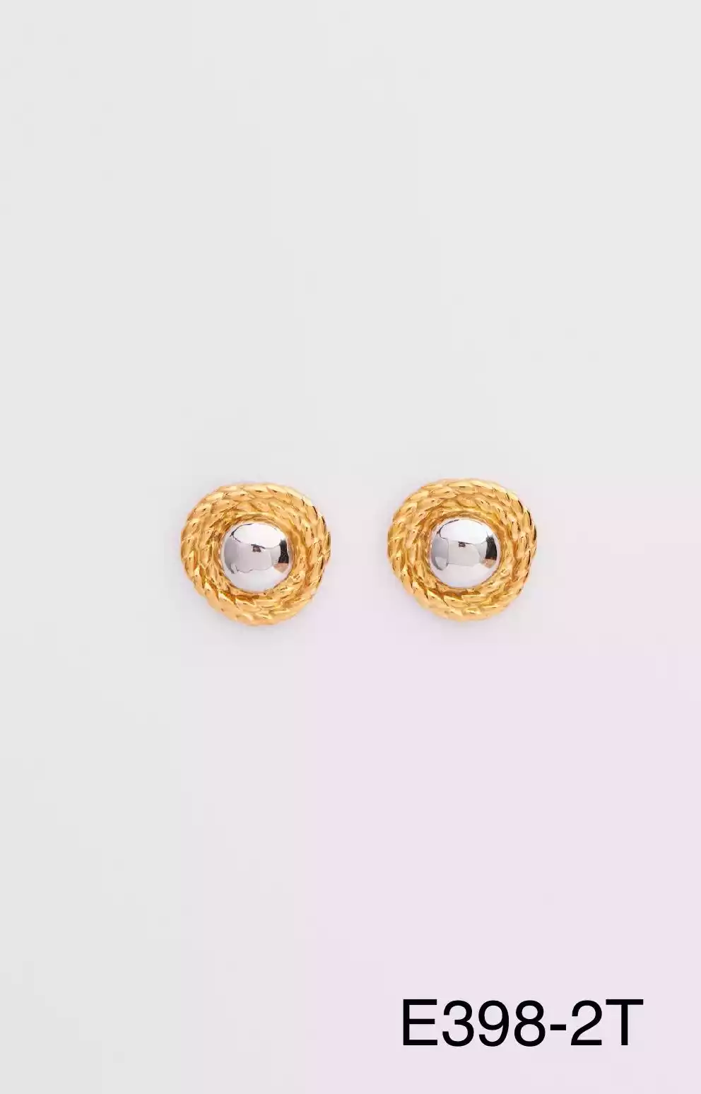 EARRINGS STAINLESS STEEL GOLD E398-T2
