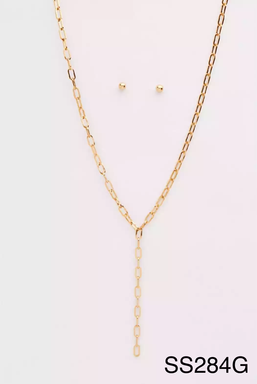 SET COLLAR STAINLESS STEEL GOLD SS284