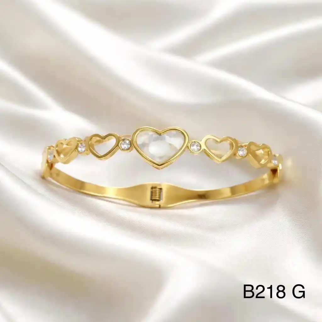STAINLESS STEEL BRAZALETE GOLD B218G