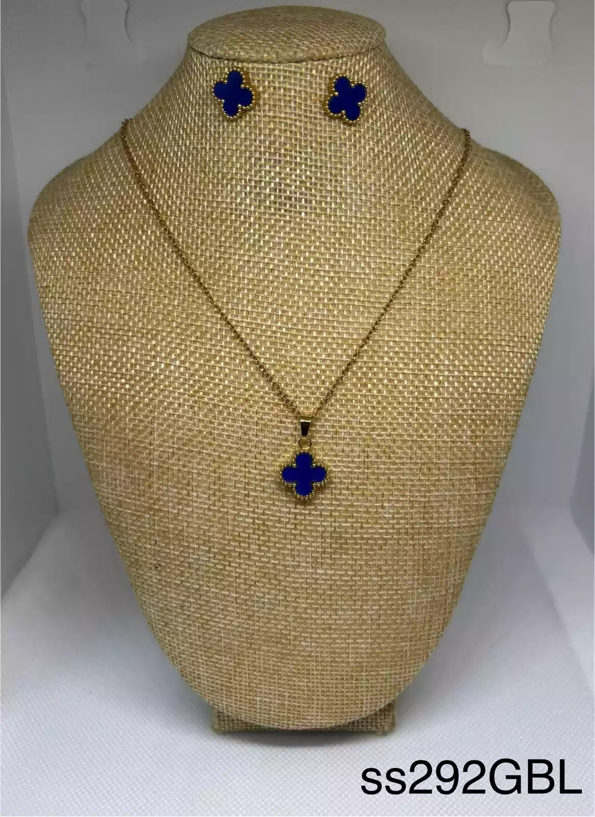 SET STAINLESS STEEL SS292 GOLD / BLUE