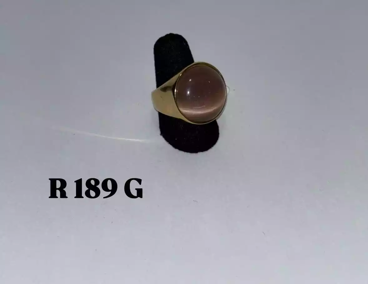 RING STAINLESS STEEL GOLD R189G