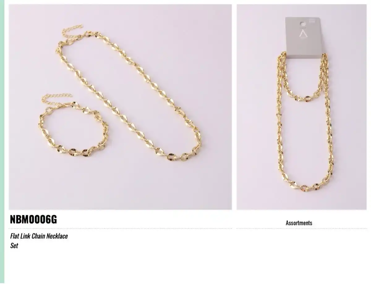 STAINLESS STEEL SET 2PCS GOLD NBM0006G