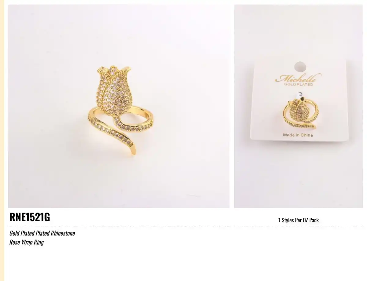 RING STAINLESS STEEL GOLD RNE1521G