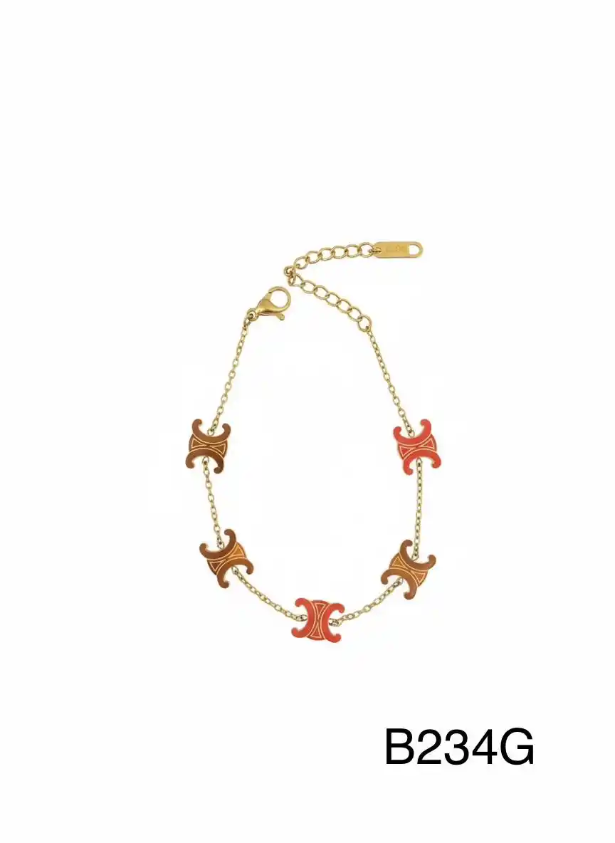 STAINLESS STEEL BRAZALETE GOLD B234G