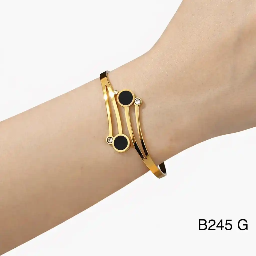 STAINLESS STEEL BRAZALETE GOLD B245G