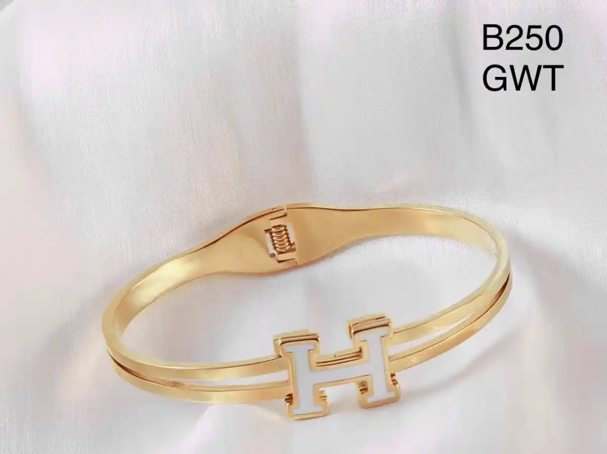 STAINLESS STEEL BRAZALETE GOLD B250 WHITE