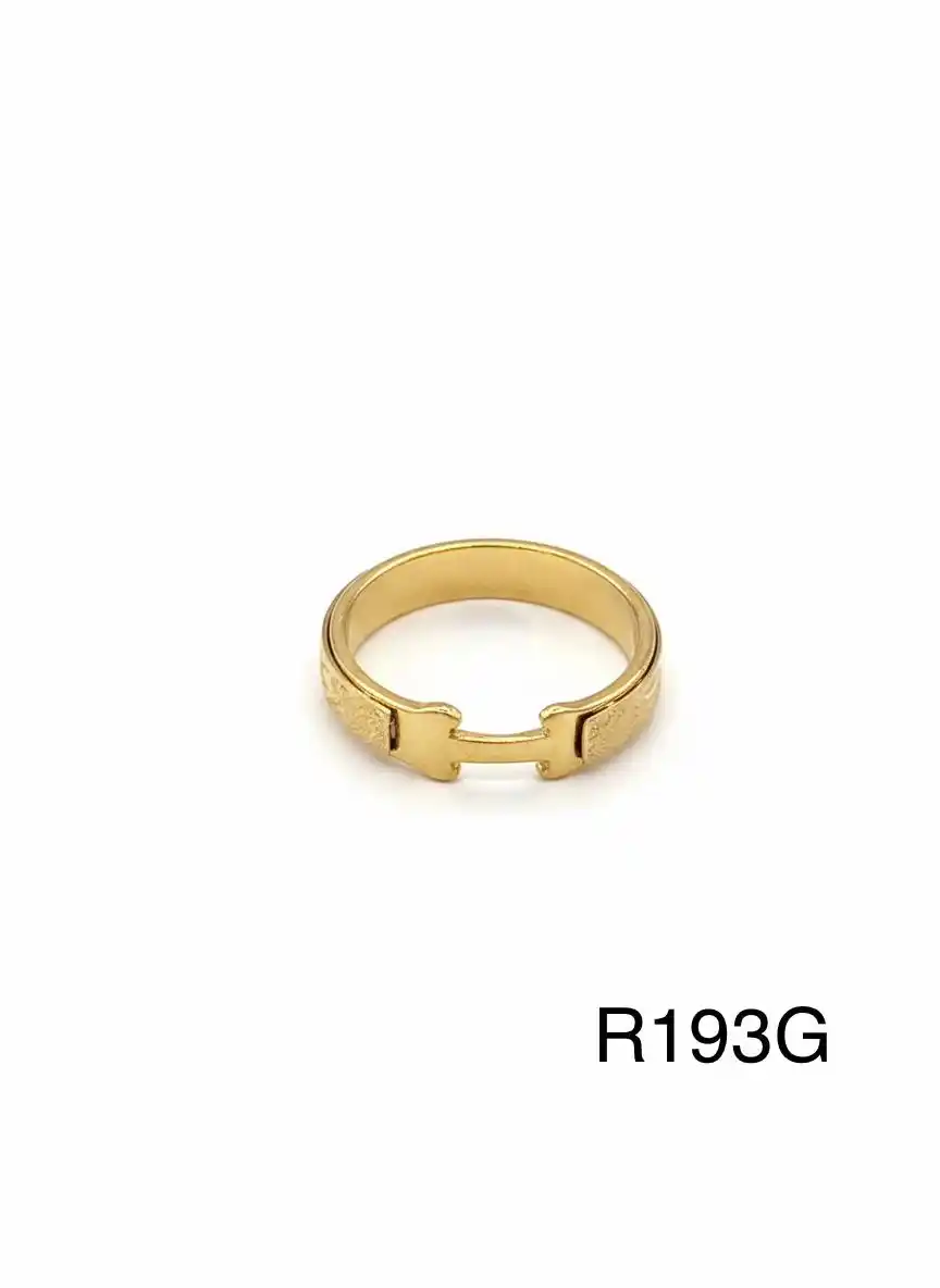 RING STAINLESS STEEL R193 GOLD