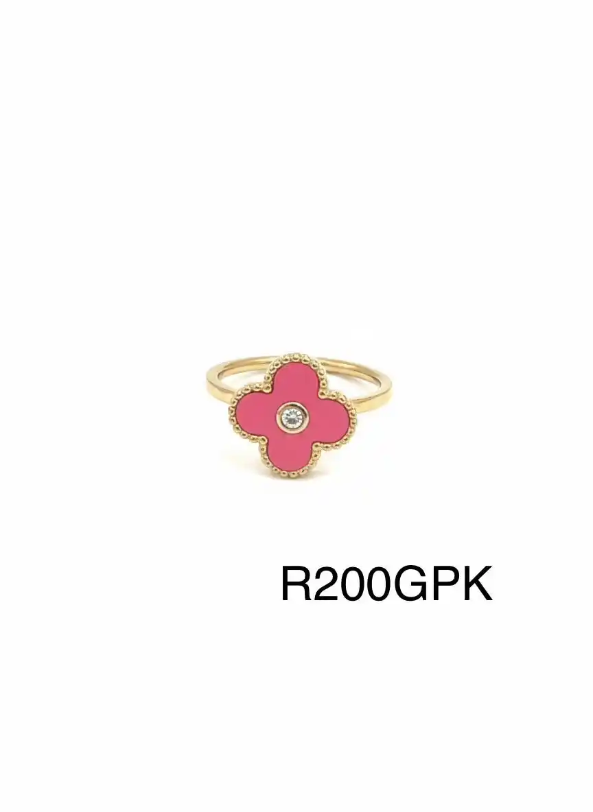 RING STAINLESS STEEL BESTIE R200 GOLD/ PINK