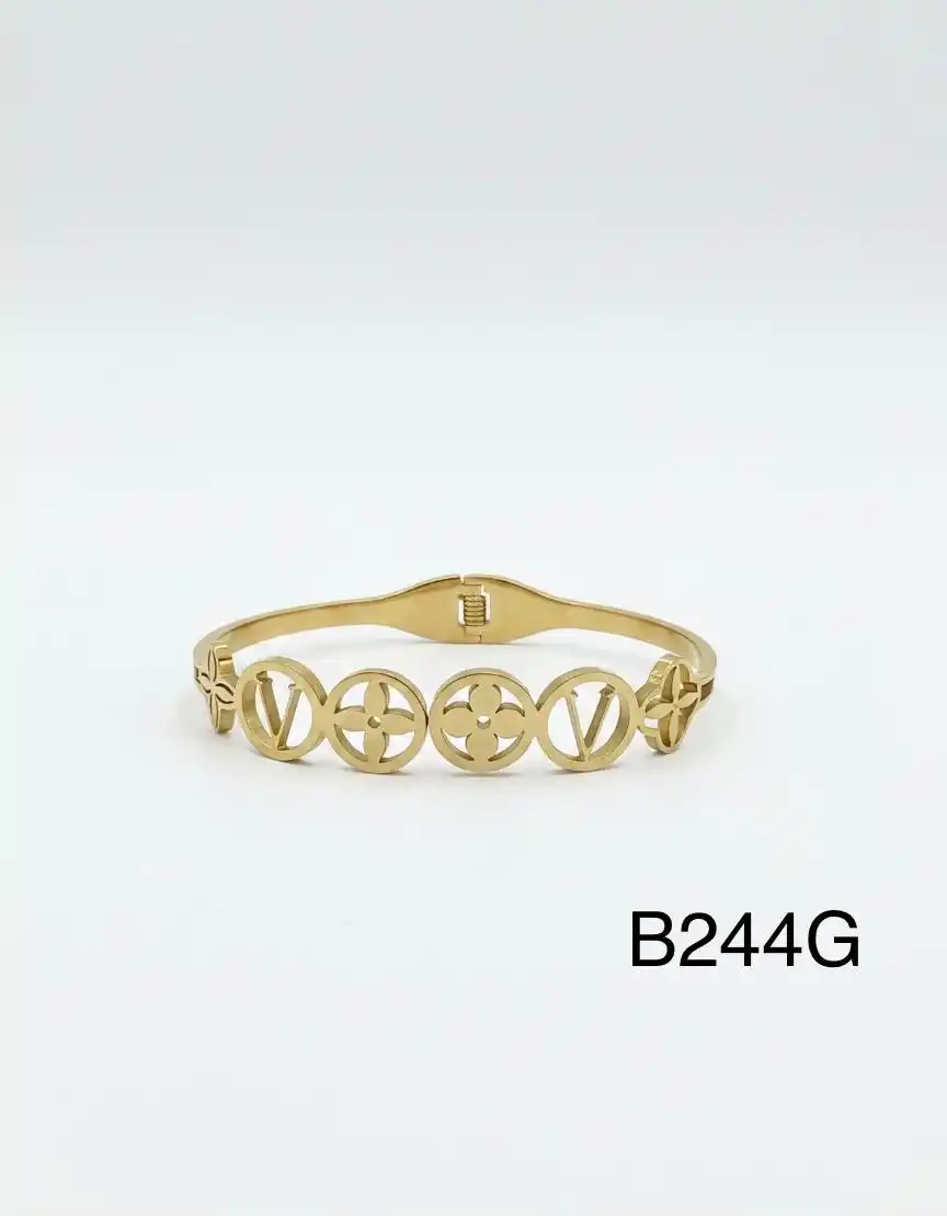 STAINLESS STEEL BRAZALETE GOLD B244G