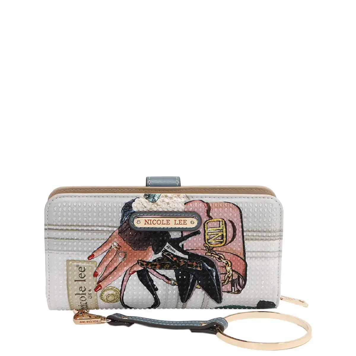 WALLET NICOLE LEE BIFOLD WALLET WRISTLET PRT6700 EMOTION