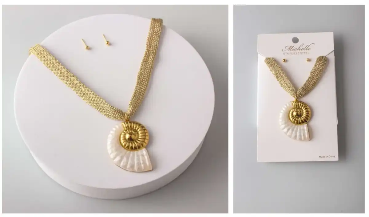 NECKLACE STAINLESS STEEL GOLD 0016