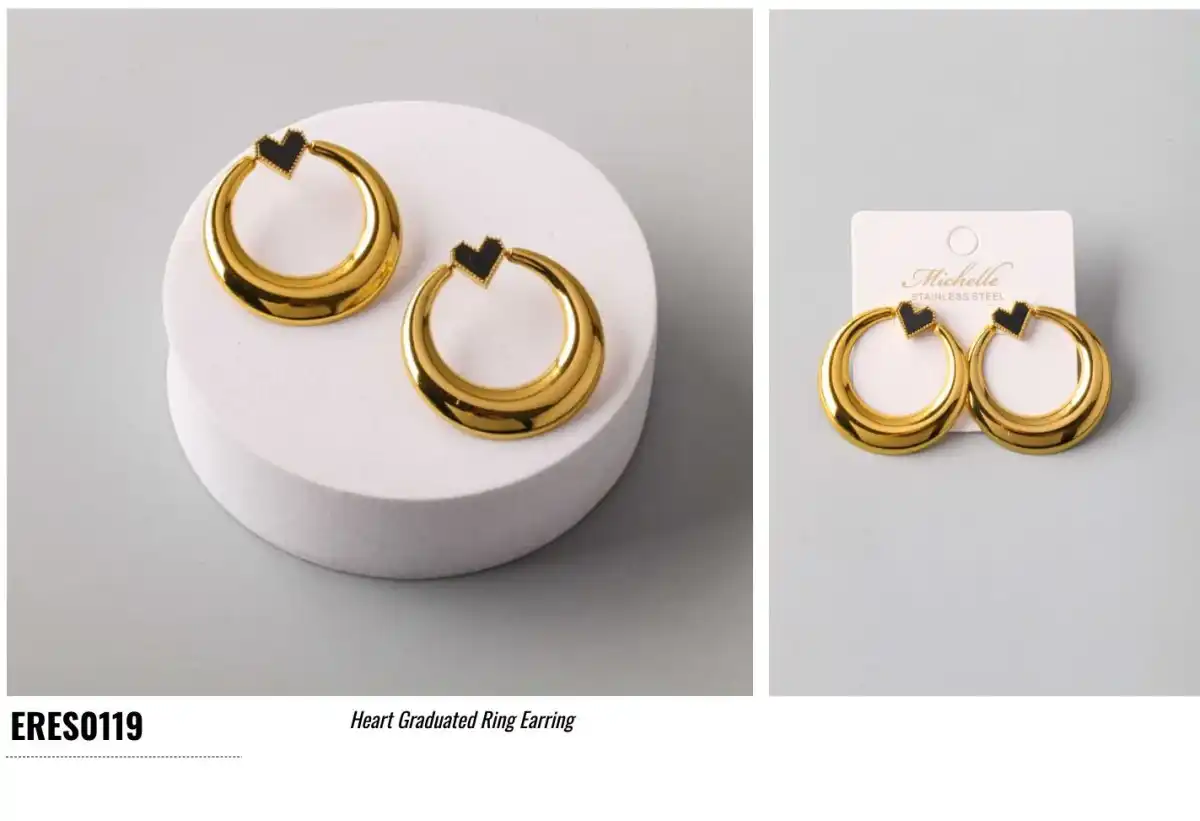 EARRING STAINLESS STEEL GOLD ERES0119