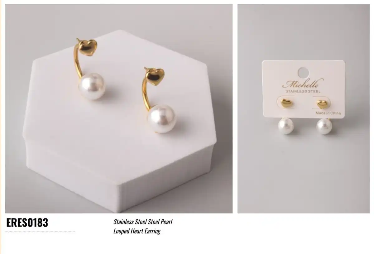 EARRING STAINLESS STEEL GOLD ERES0183