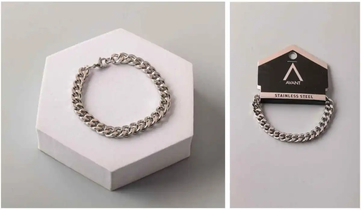 BRAZALETE STAINLESS STEEL SILVER  BLES0005