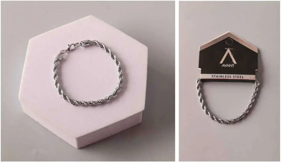 BRAZALETE STAINLESS STEEL SILVER  BLES0035