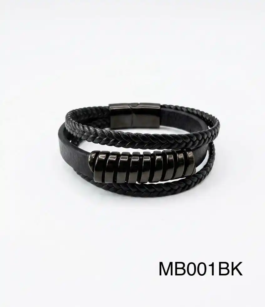 STAINLESS STEEL BRAZALETE MEN MB001 BLACK