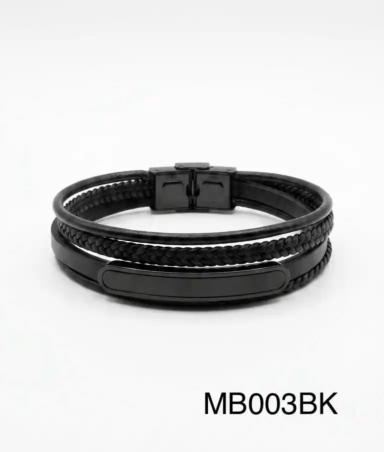 STAINLESS STEEL BRAZALETE MEN MB003 BLACK