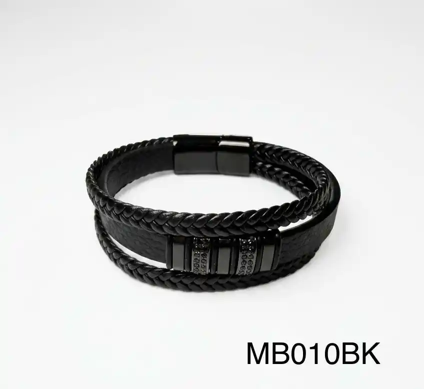 STAINLESS STEEL BRAZALETE MEN MB010 BLACK
